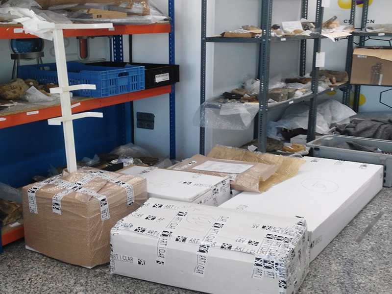 los materiales recibidos se agrupan por entidad cedente