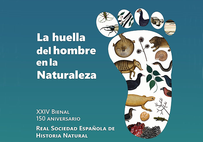 Cartel anunciador de la XXIV bienal de la Real Sociedad Española de Historia Natural que en su 150 aniversario tendrá lugar en la ciudad de Valencia